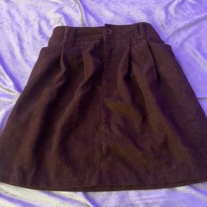 brown corduroy skirt size medium